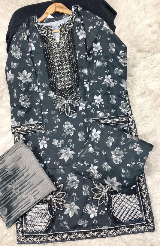 3 PIECE - EMBROIDERED LAWN SUIT
