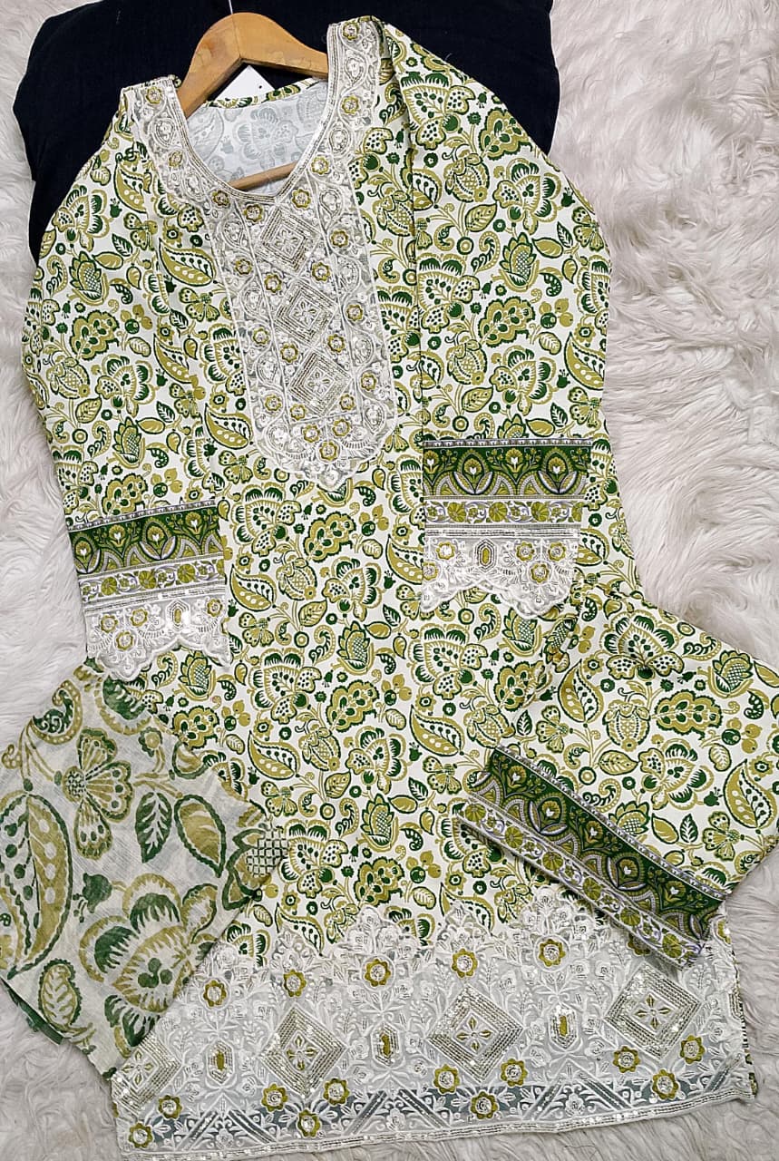 3 PIECE - EMBROIDERED LAWN SUIT