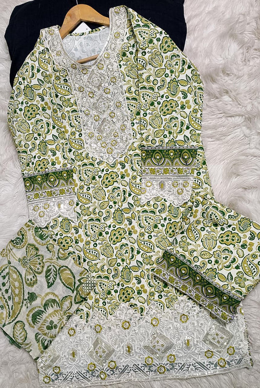3 PIECE - EMBROIDERED LAWN SUIT