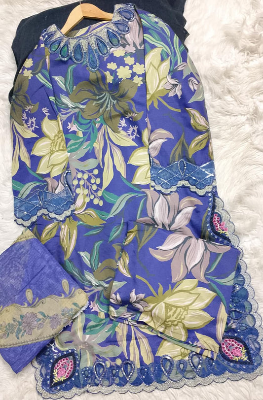3 PIECE - EMBROIDERED LAWN SUIT