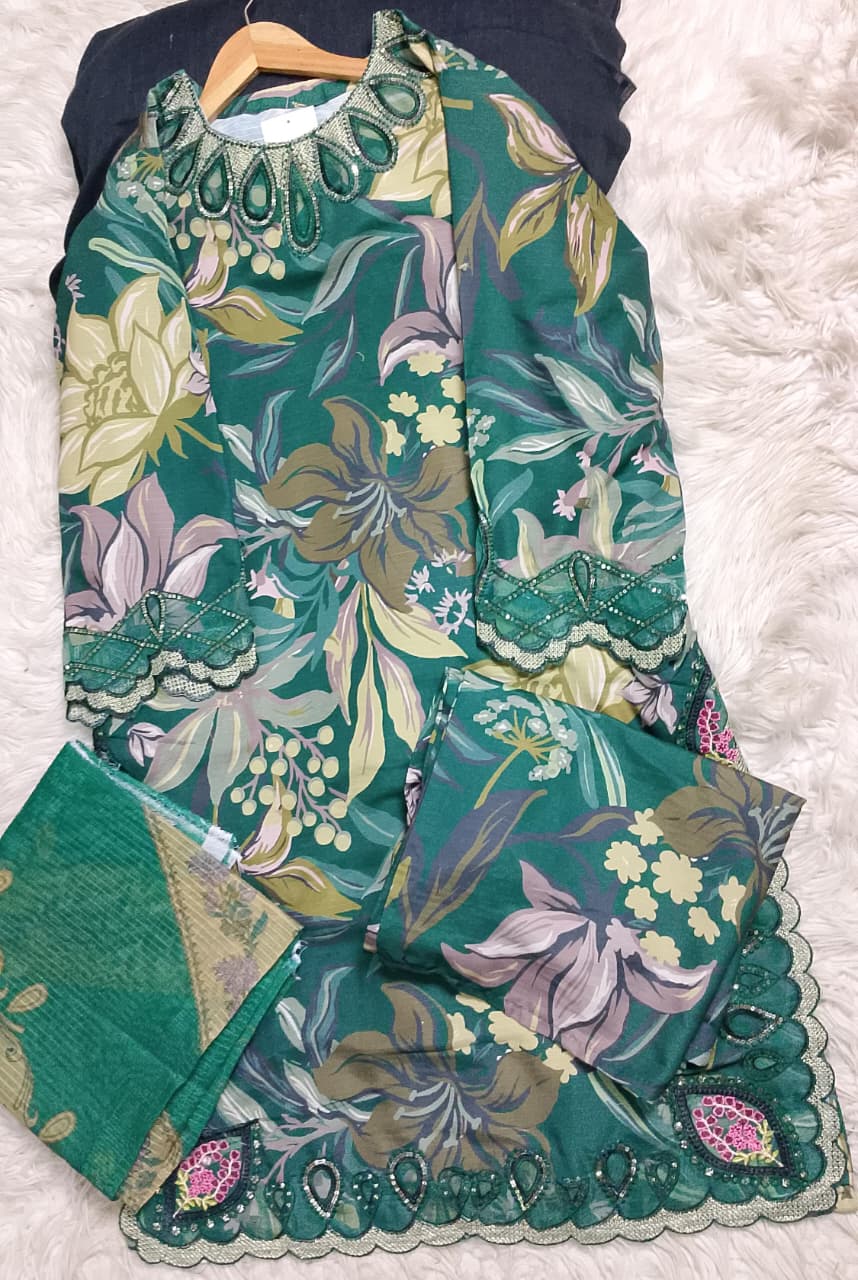 3 PIECE - EMBROIDERED LAWN SUIT