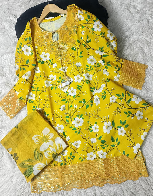 3 PIECE - EMBROIDERED LAWN SUIT