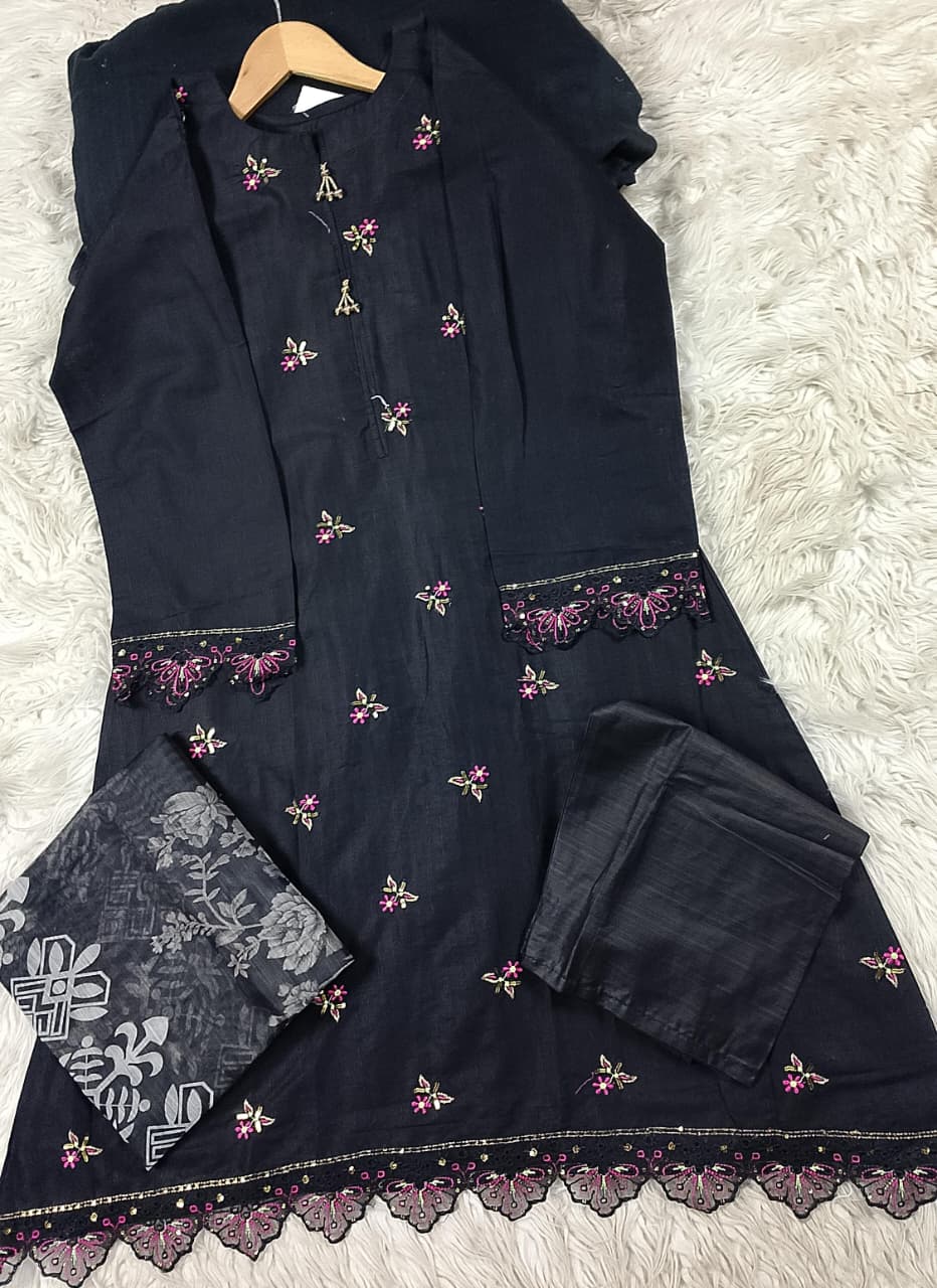 3 PIECE - EMBROIDERED LAWN SUIT