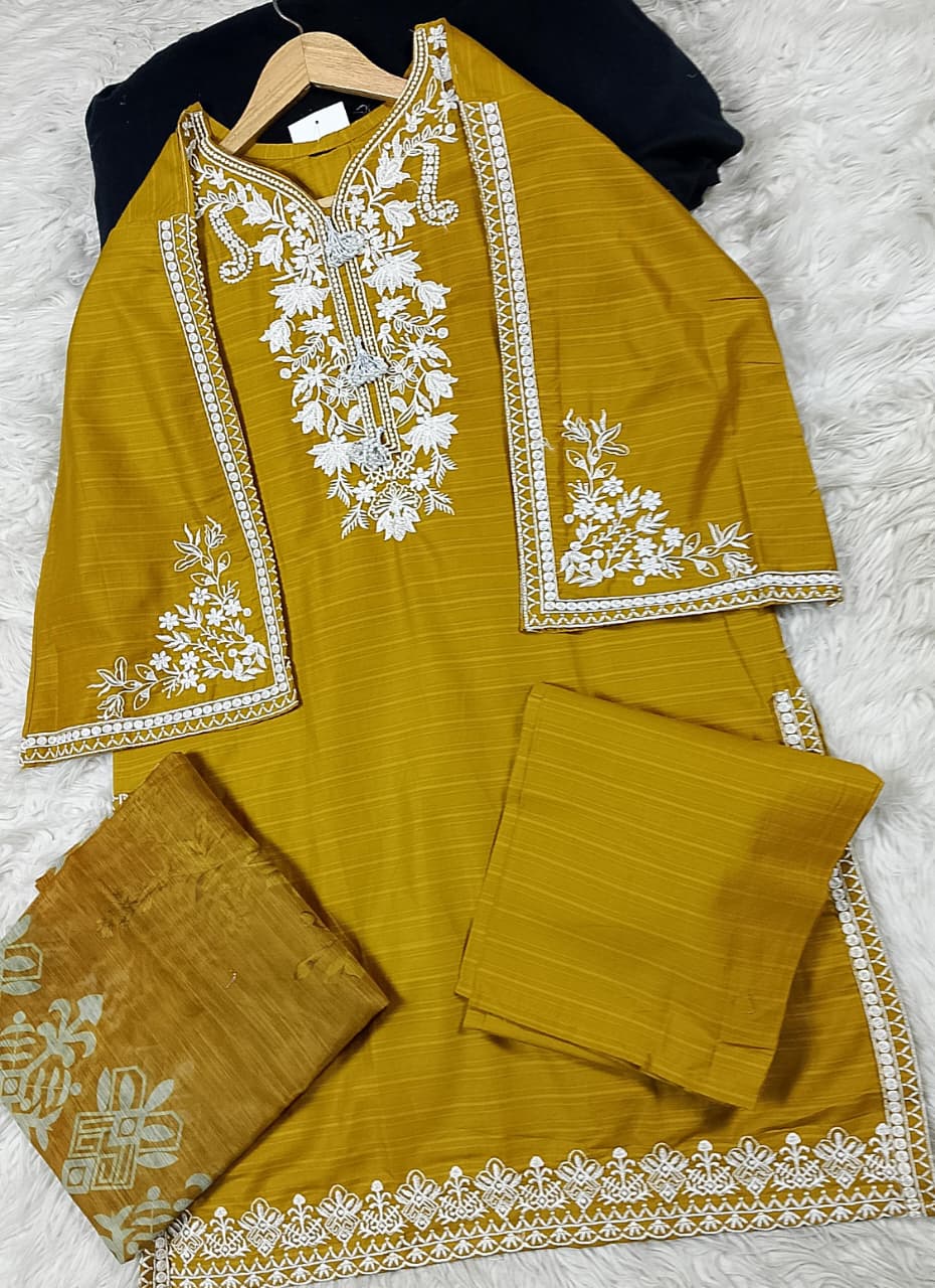 3 PIECE - EMBROIDERED LAWN SUIT