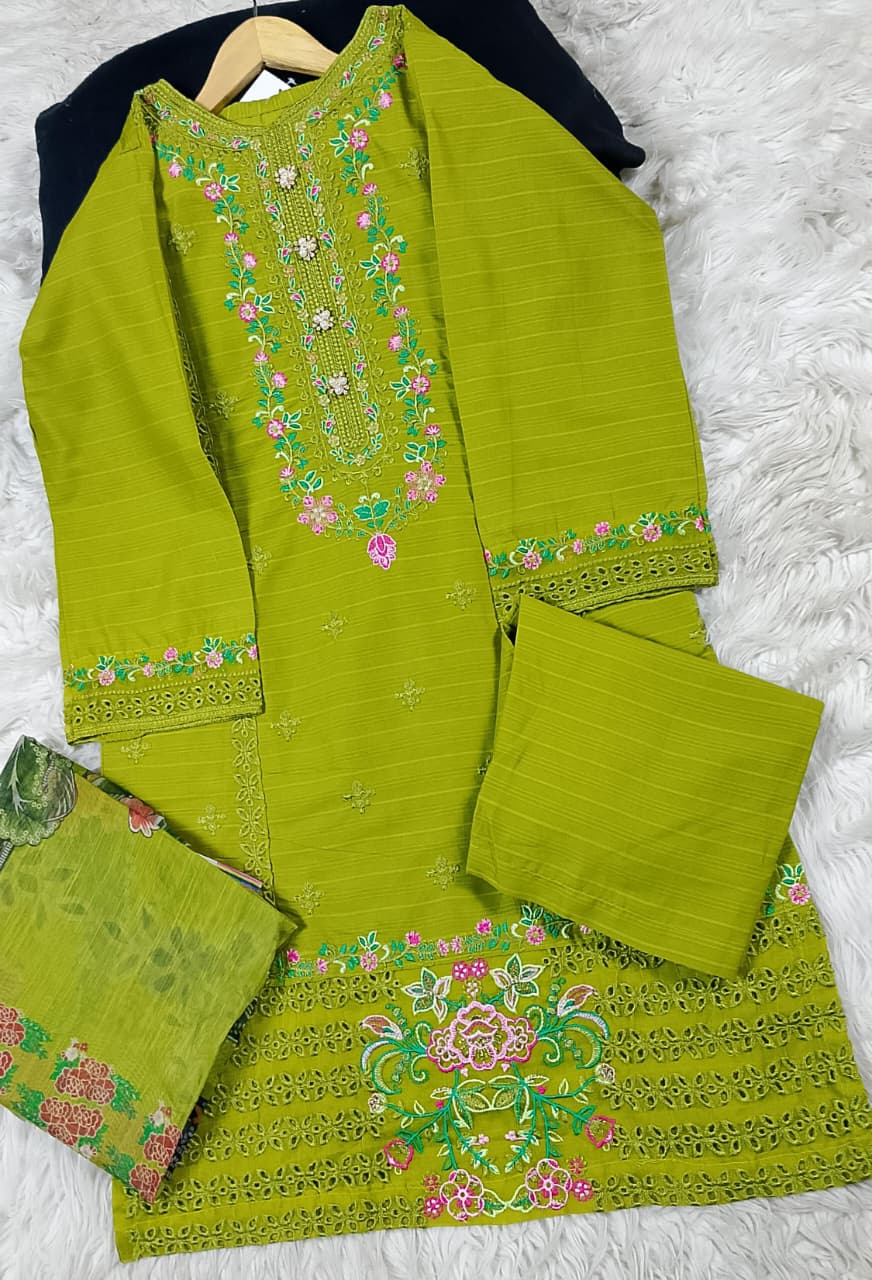 3 PIECE - EMBROIDERED LAWN SUIT