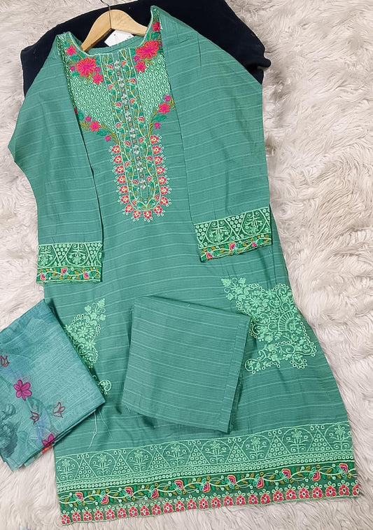 3 PIECE - EMBROIDERED LAWN SUIT