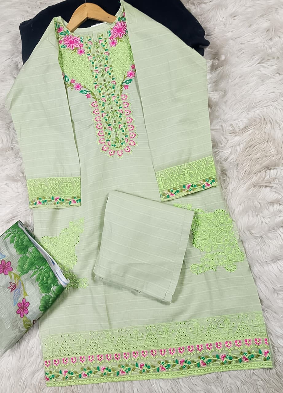 3 PIECE - EMBROIDERED LAWN SUIT