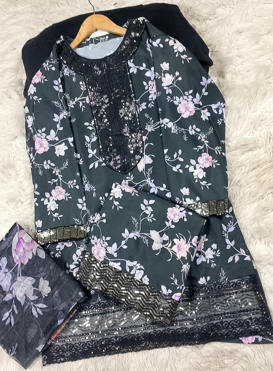 3 PIECE - EMBROIDERED LAWN SUIT