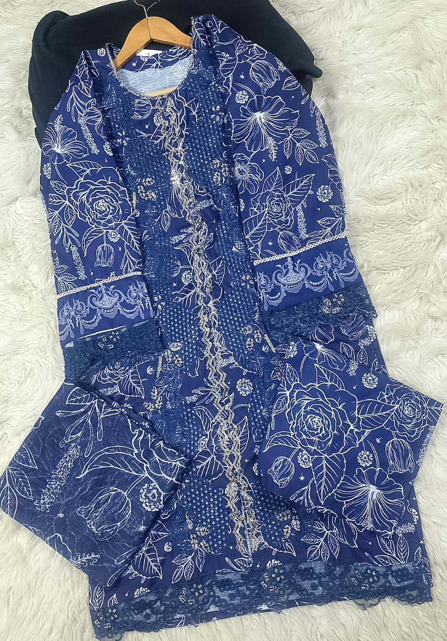 3 PIECE - EMBROIDERED LAWN SUIT
