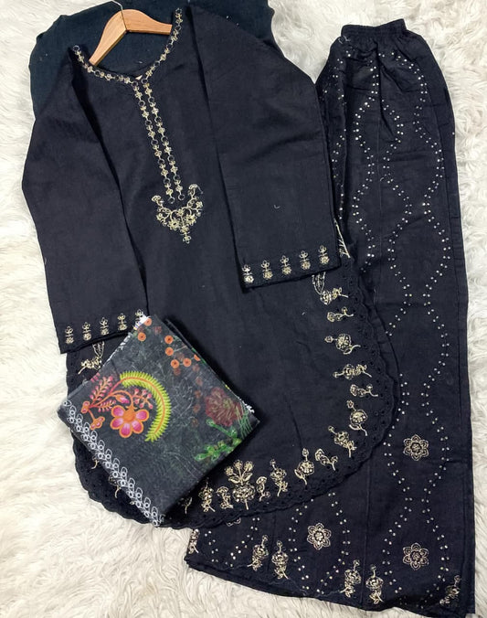 3 PIECE - EMBROIDERED LAWN SUIT