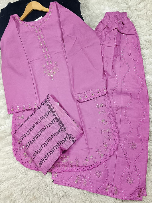3 PIECE - EMBROIDERED LAWN SUIT
