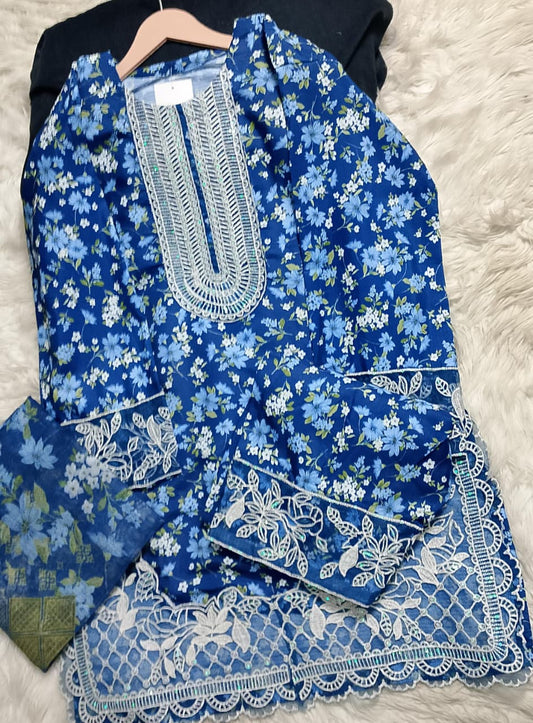 3 PIECE - EMBROIDERED LAWN SUIT