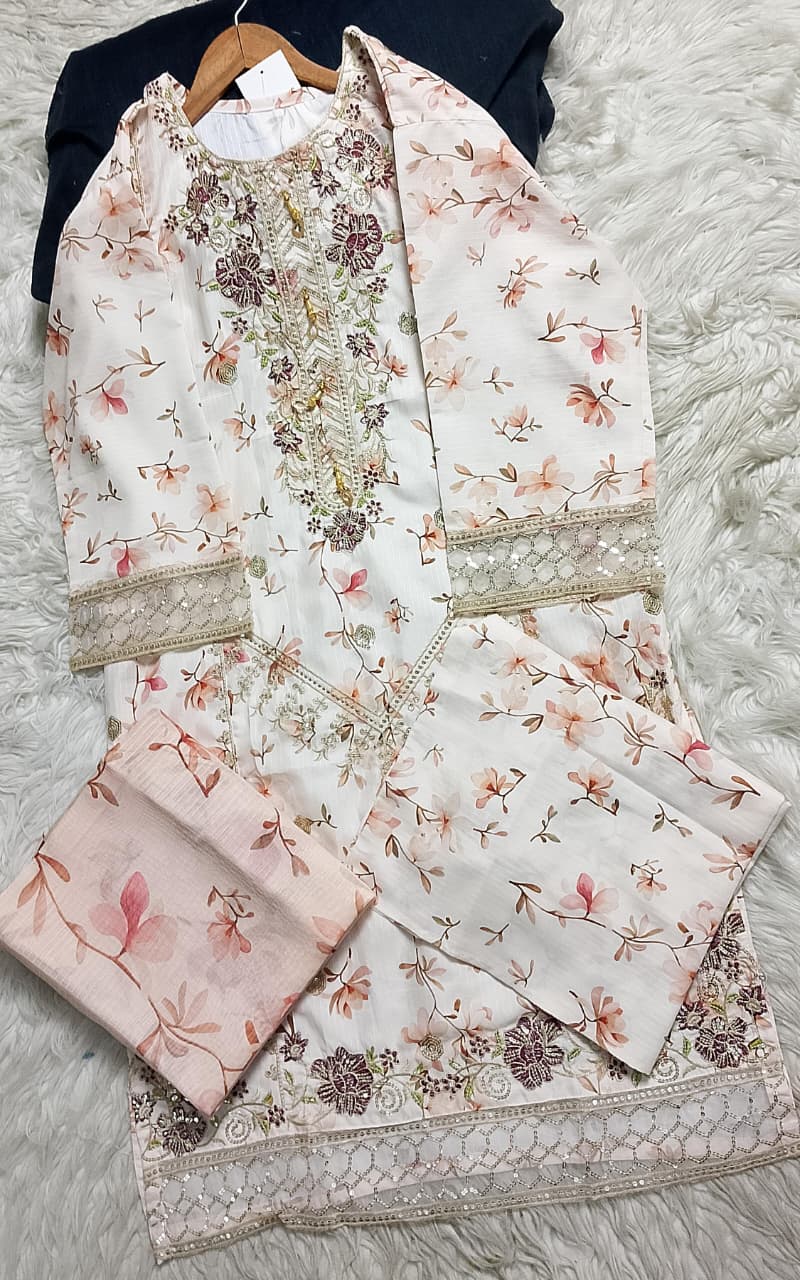 3 PIECE - EMBROIDERED LAWN SUIT