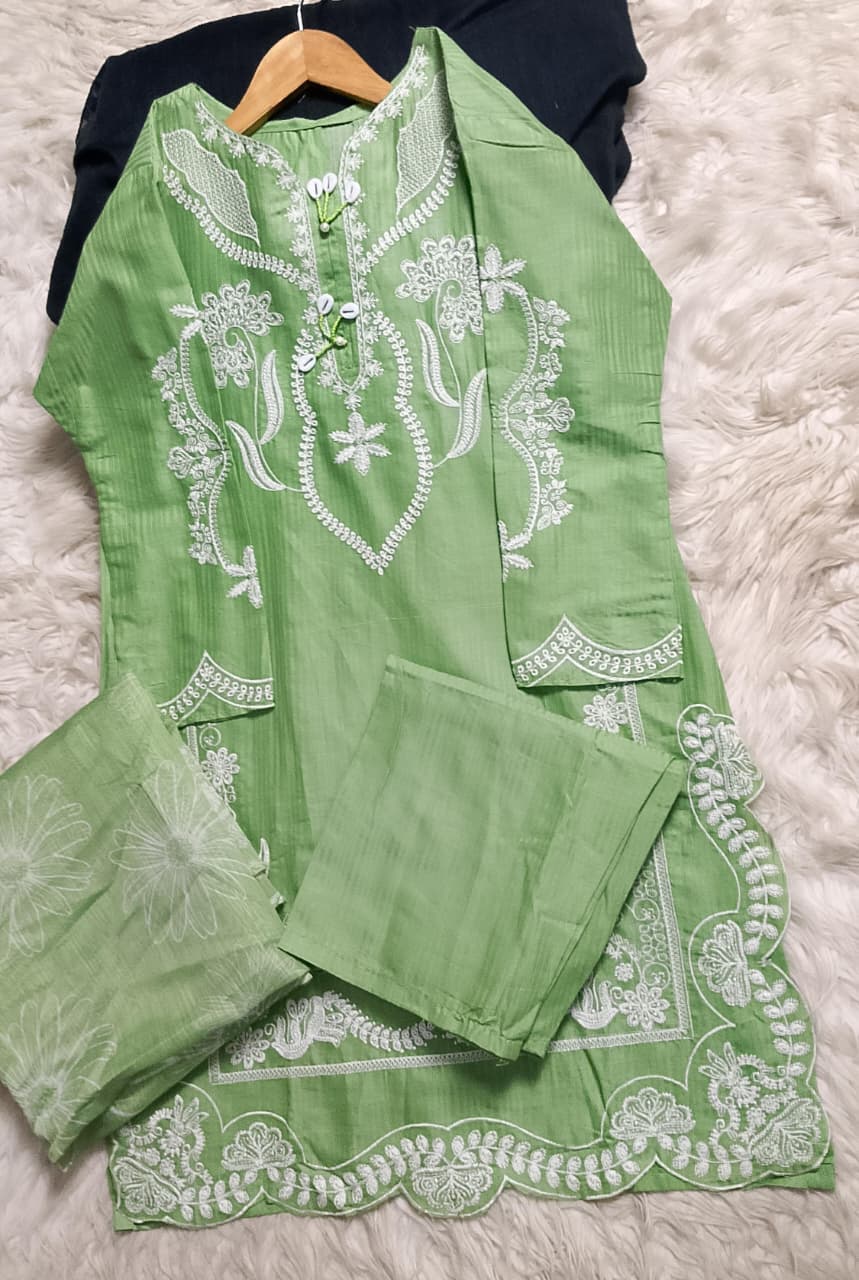 3 PIECE - EMBROIDERED LAWN SUIT