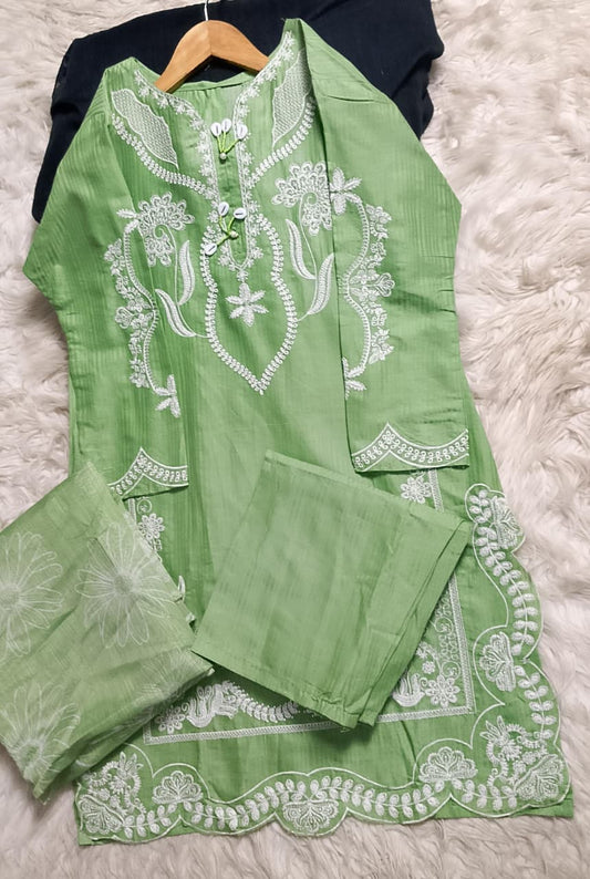 3 PIECE - EMBROIDERED LAWN SUIT