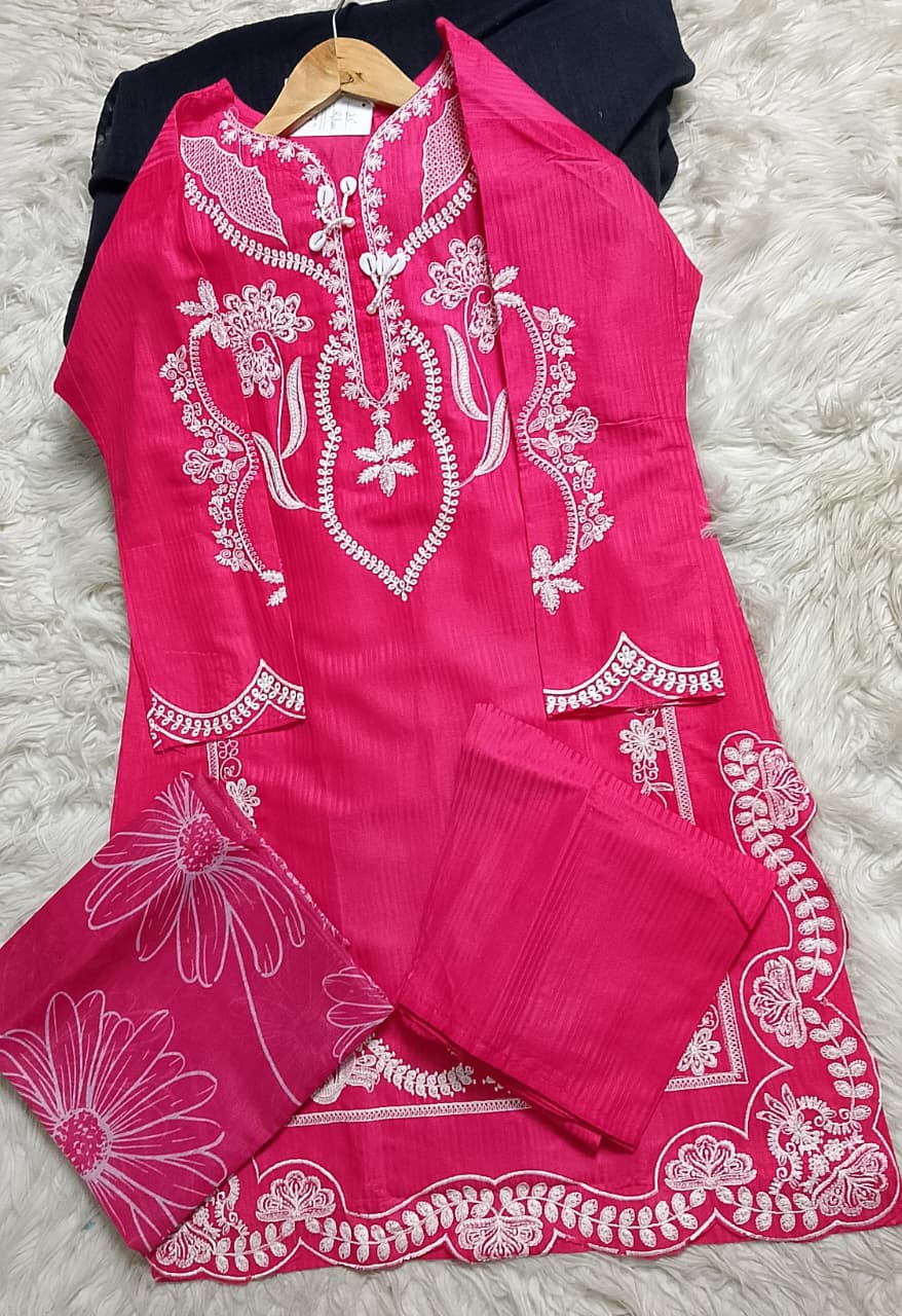 3 PIECE - EMBROIDERED LAWN SUIT