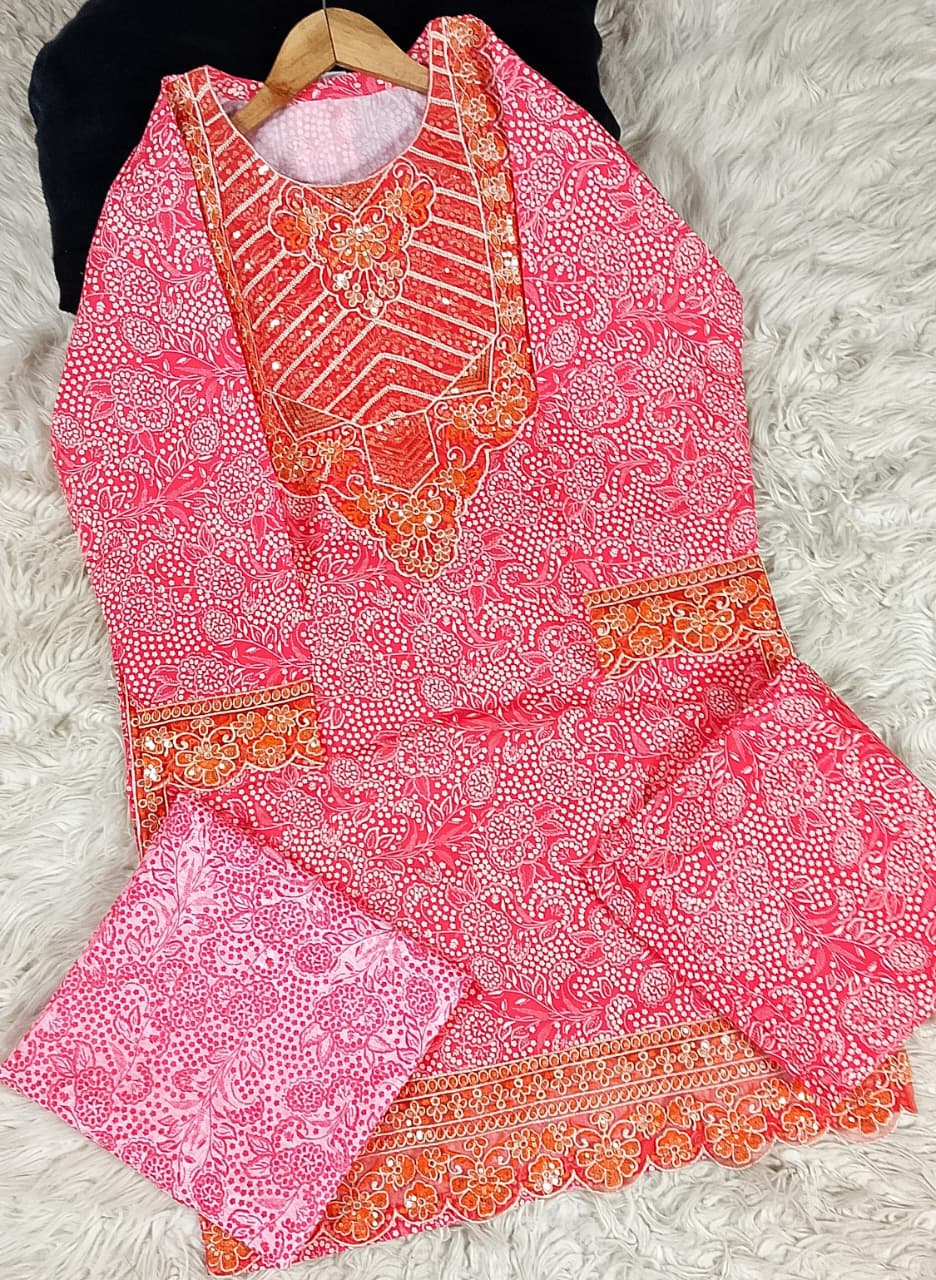 3 PIECE - EMBROIDERED LAWN SUIT