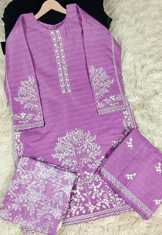 3 PIECE - EMBROIDERED LAWN SUIT