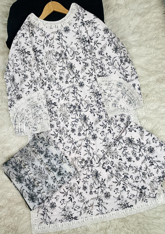 3 PIECE - EMBROIDERED LAWN SUIT