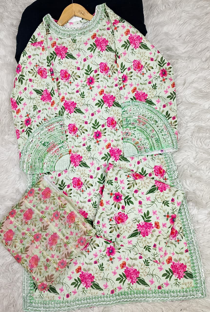 3 PIECE - EMBROIDERED LAWN SUIT