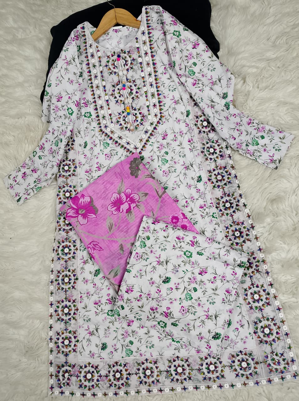3 PIECE - EMBROIDERED LAWN SUIT