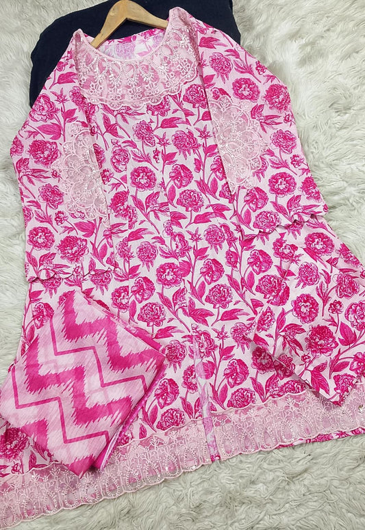 3 PIECE - EMBROIDERED LAWN SUIT