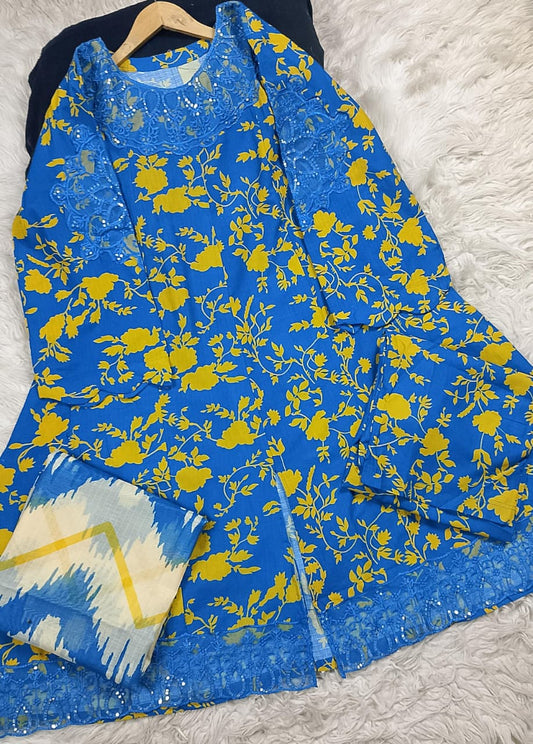 3 PIECE - EMBROIDERED LAWN SUIT