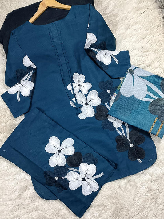 3 PIECE - EMBROIDERED LAWN SUIT