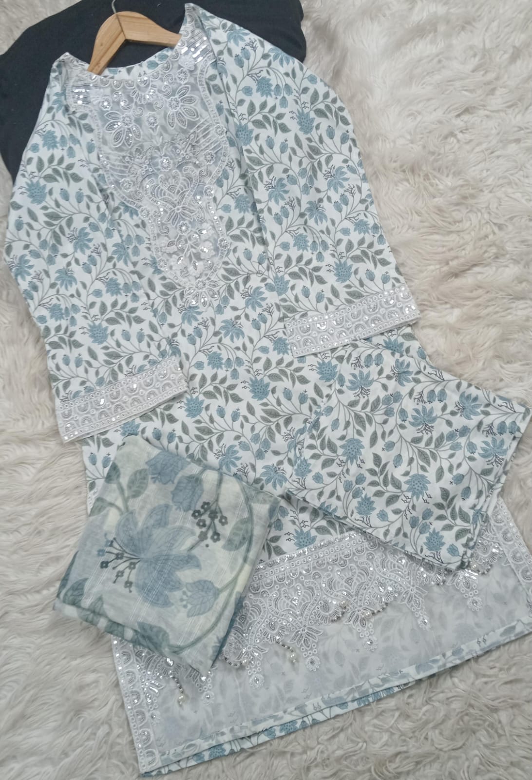 3 PIECE - EMBROIDERED LAWN SUIT