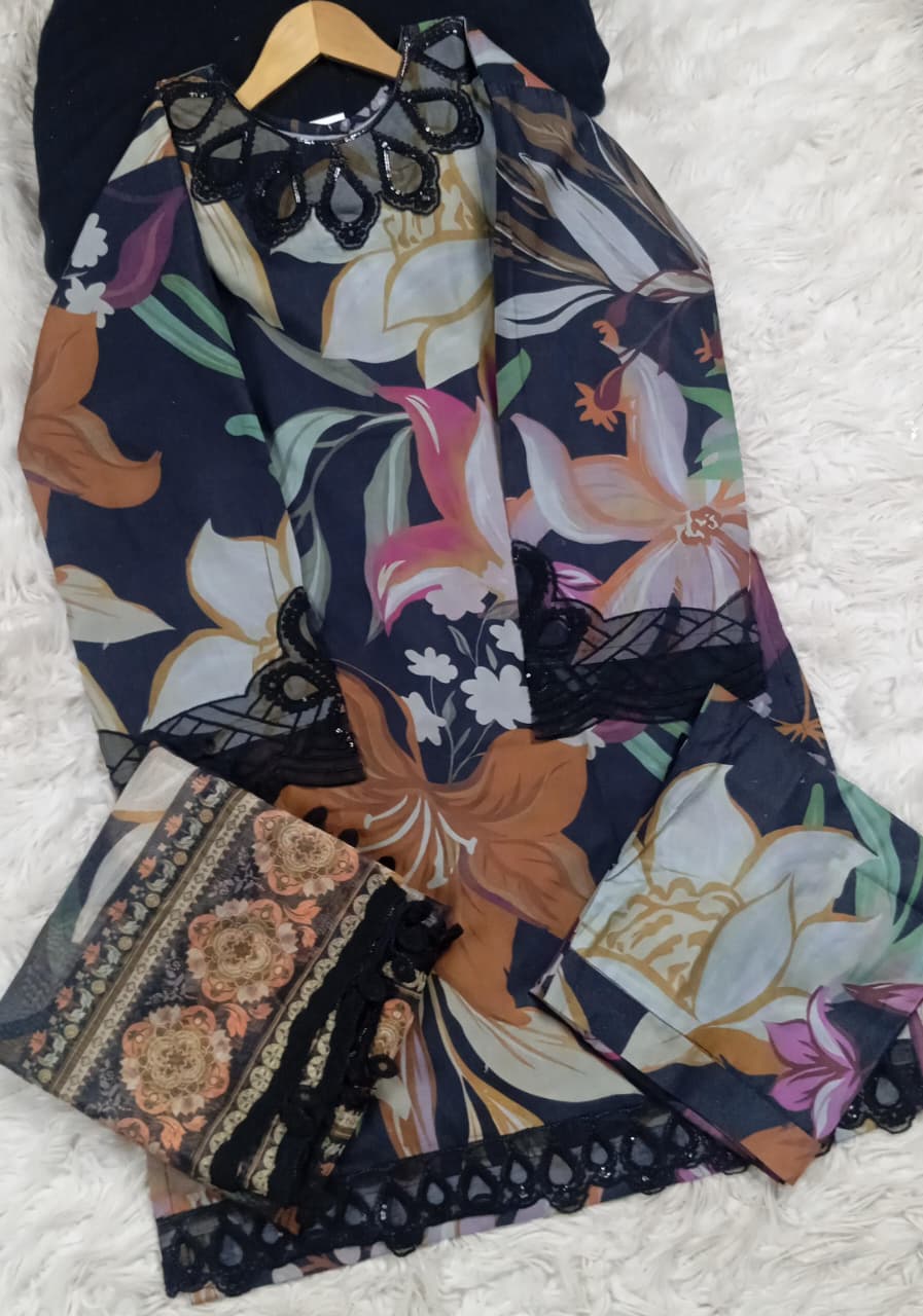 3 PIECE - EMBROIDERED LAWN SUIT