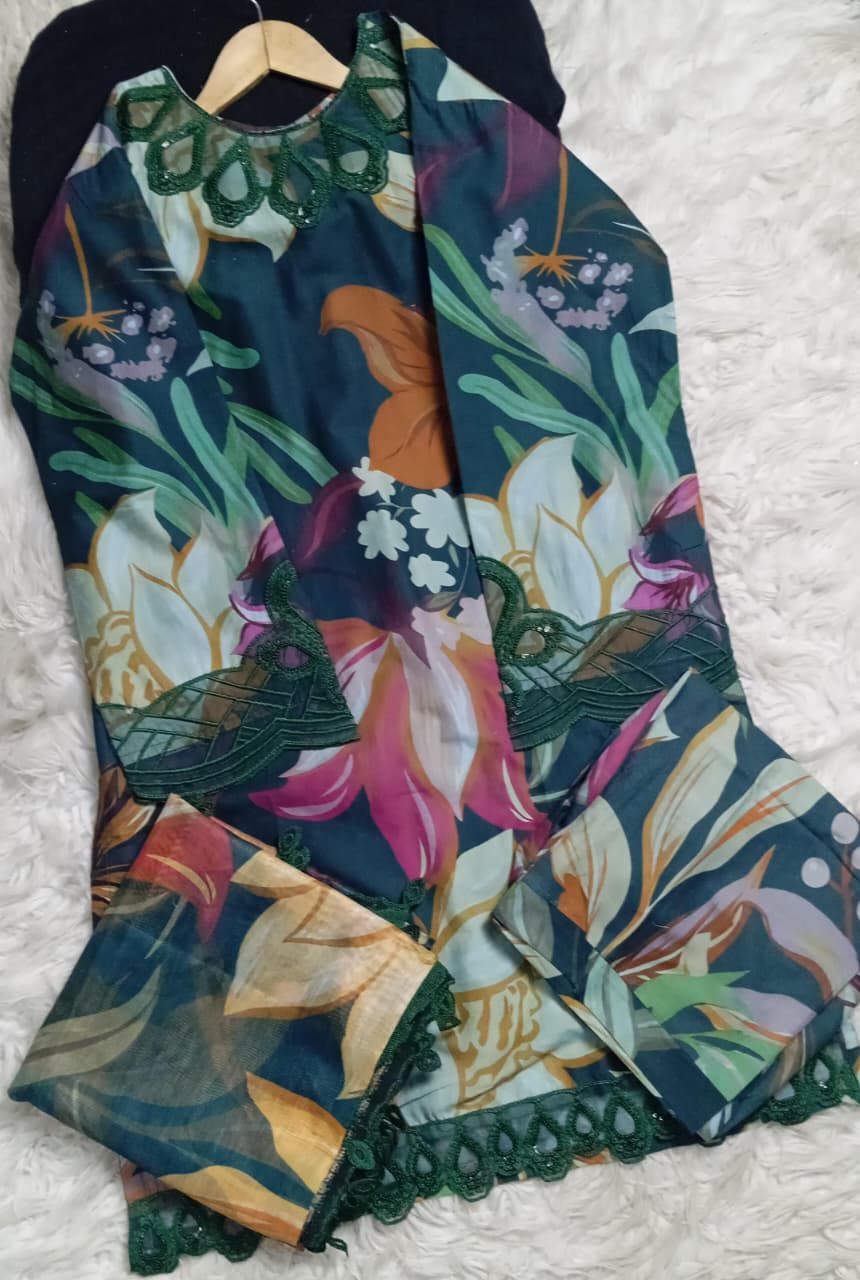 3 PIECE - EMBROIDERED LAWN SUIT
