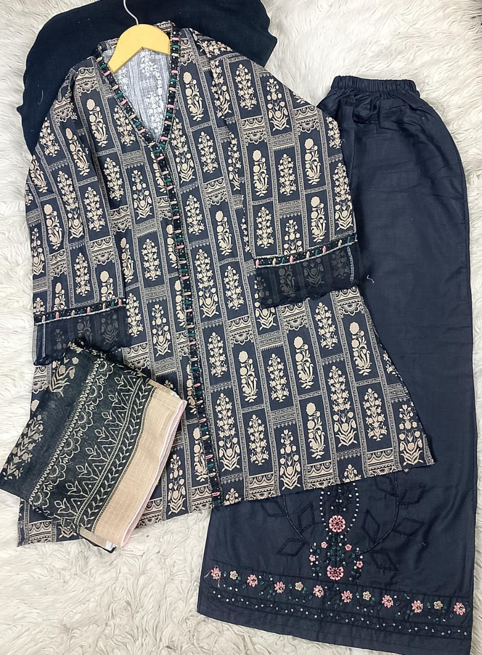 3 PIECE - EMBROIDERED LAWN SUIT