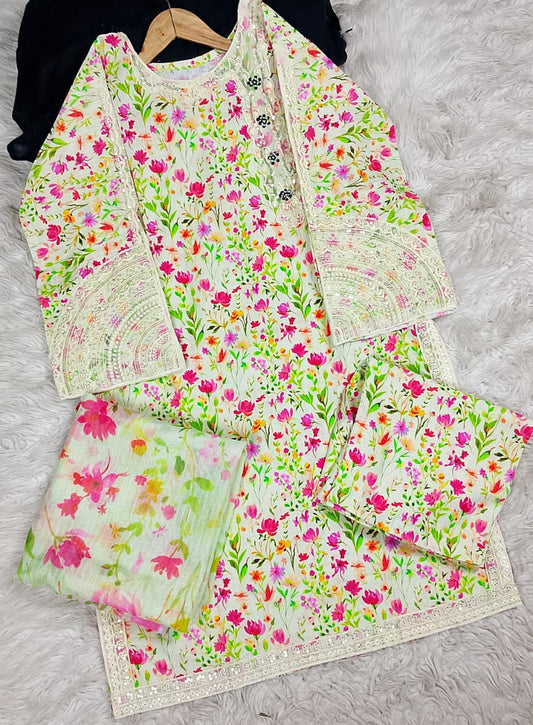 3 PIECE - EMBROIDERED LAWN SUIT
