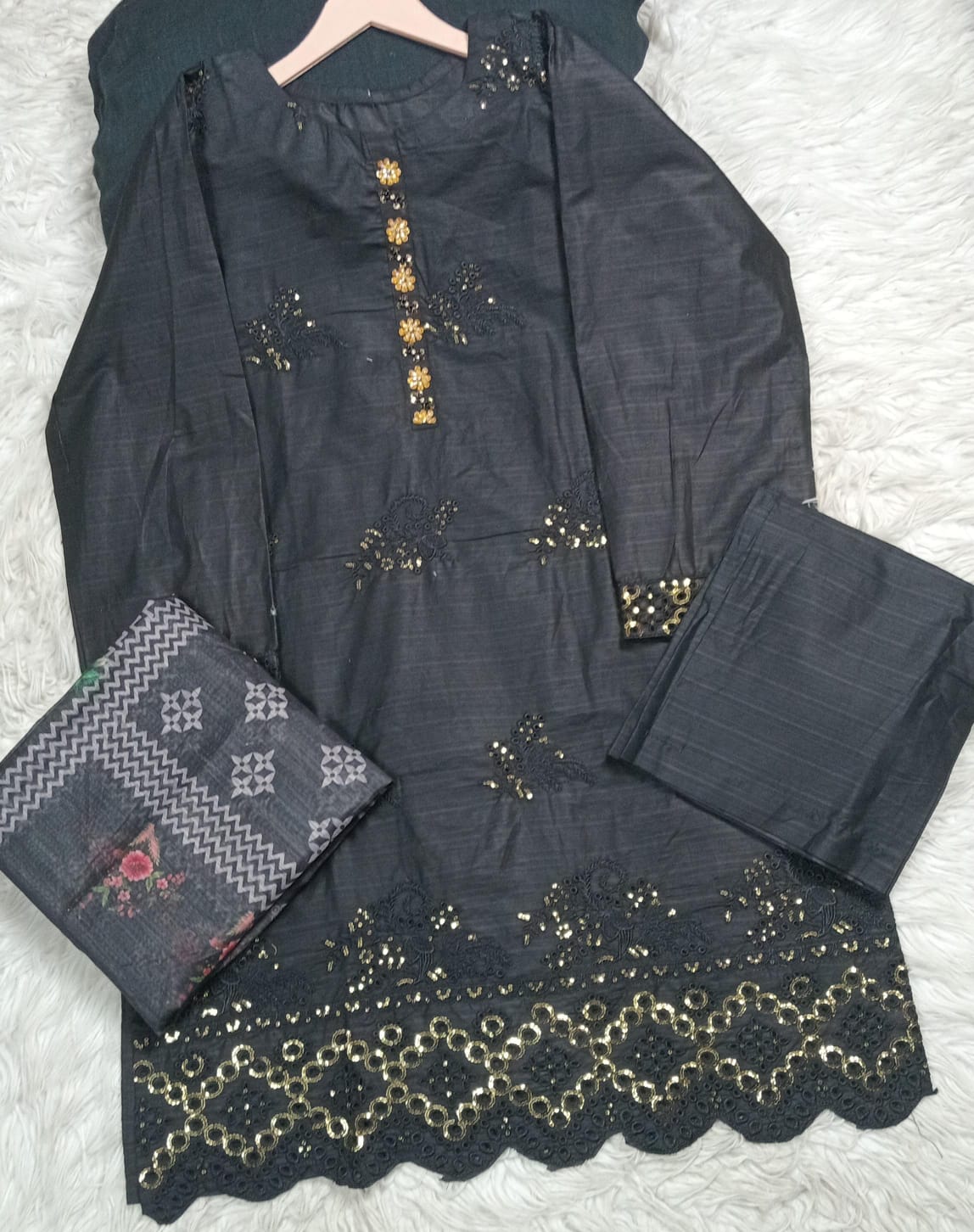3 PIECE - EMBROIDERED LAWN SUIT