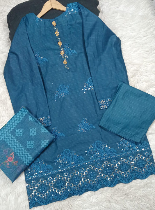 3 PIECE - EMBROIDERED LAWN SUIT
