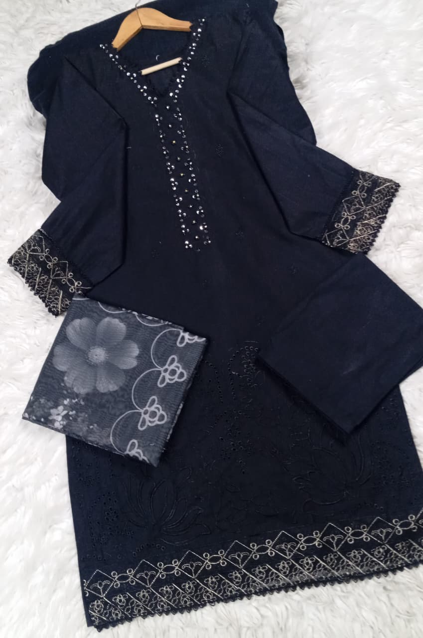 3 PIECE - EMBROIDERED LAWN SUIT