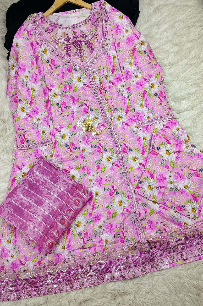 3 PIECE - EMBROIDERED LAWN SUIT