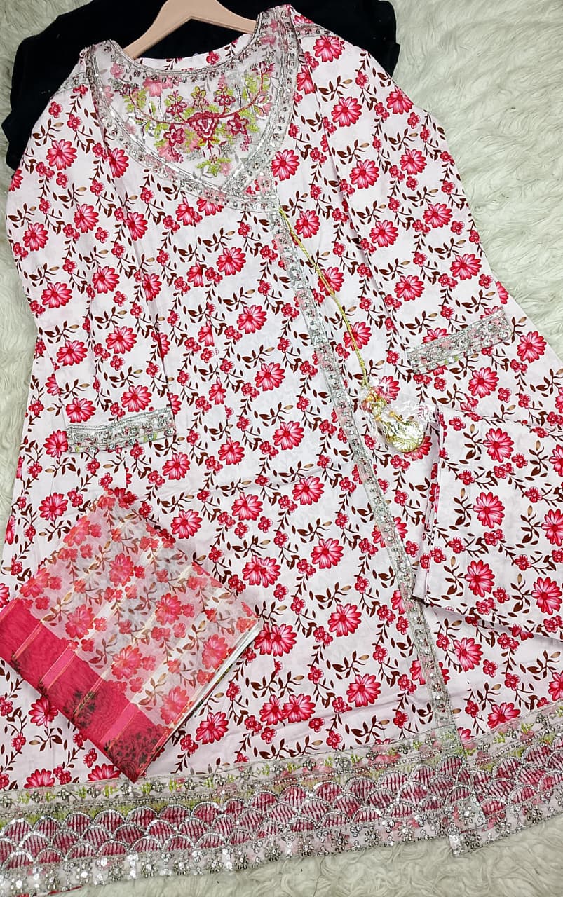 3 PIECE - EMBROIDERED LAWN SUIT
