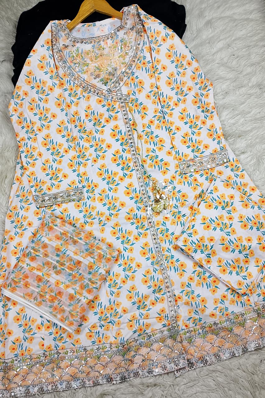 3 PIECE - EMBROIDERED LAWN SUIT