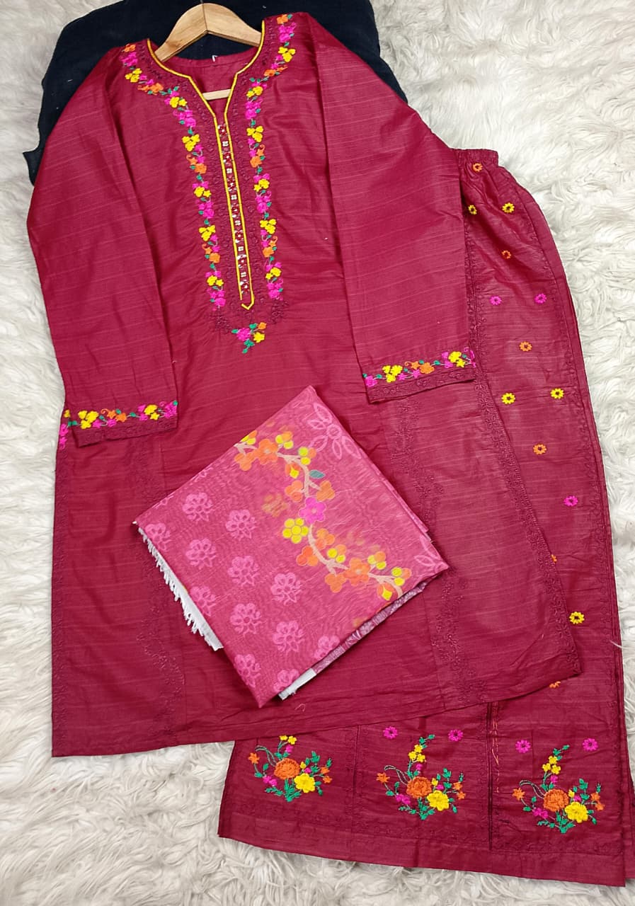 3 PIECE - EMBROIDERED LAWN SUIT