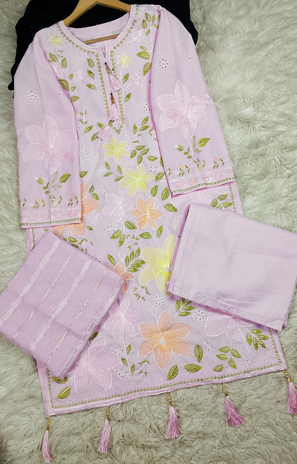 3 PIECE - EMBROIDERED LAWN SUIT