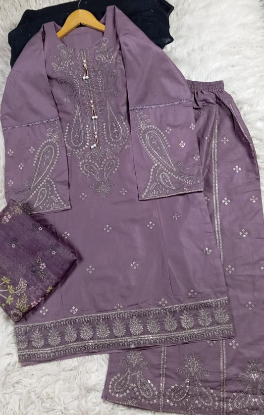 3 PIECE - EMBROIDERED LAWN SUIT