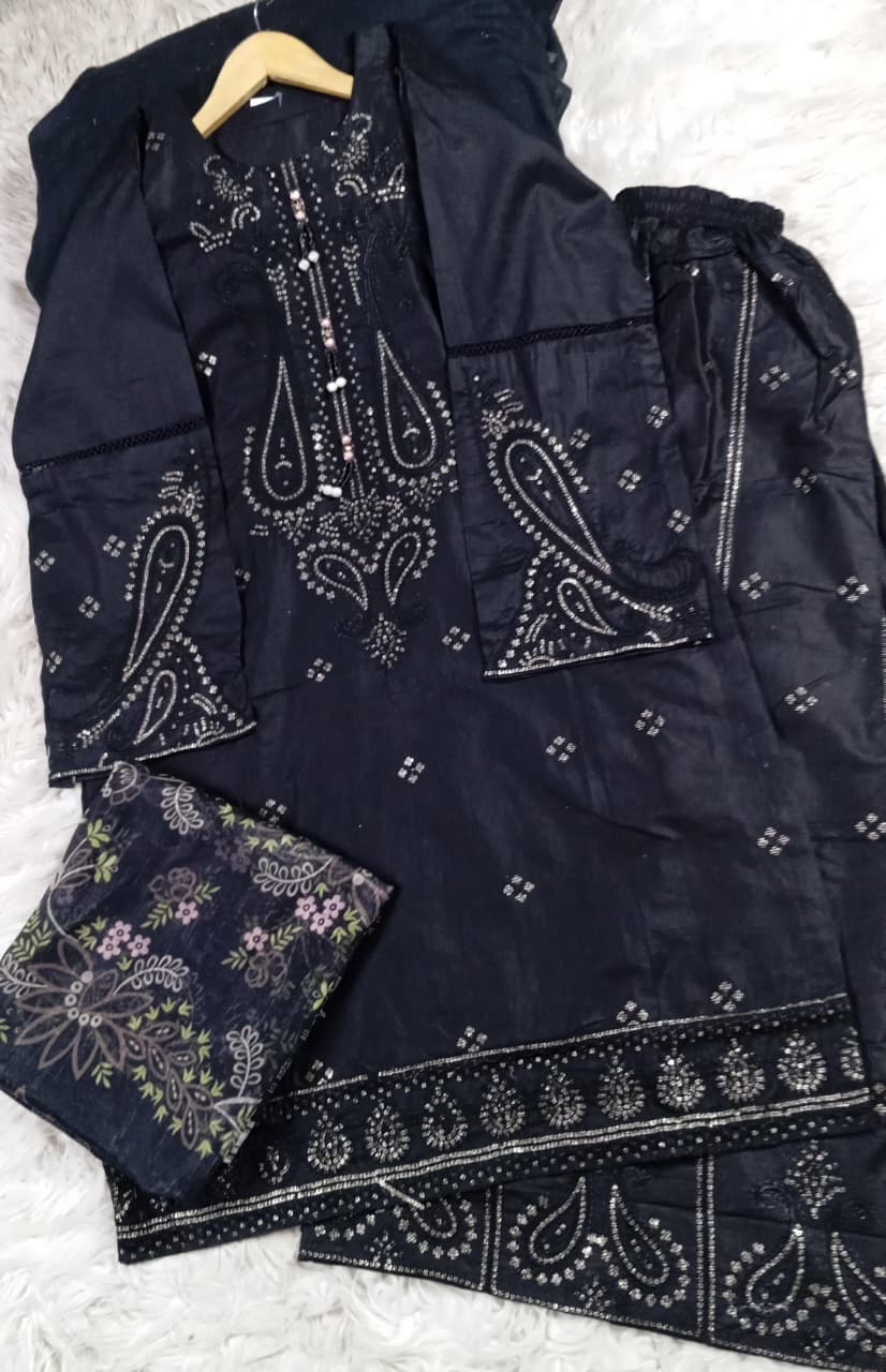 3 PIECE - EMBROIDERED LAWN SUIT