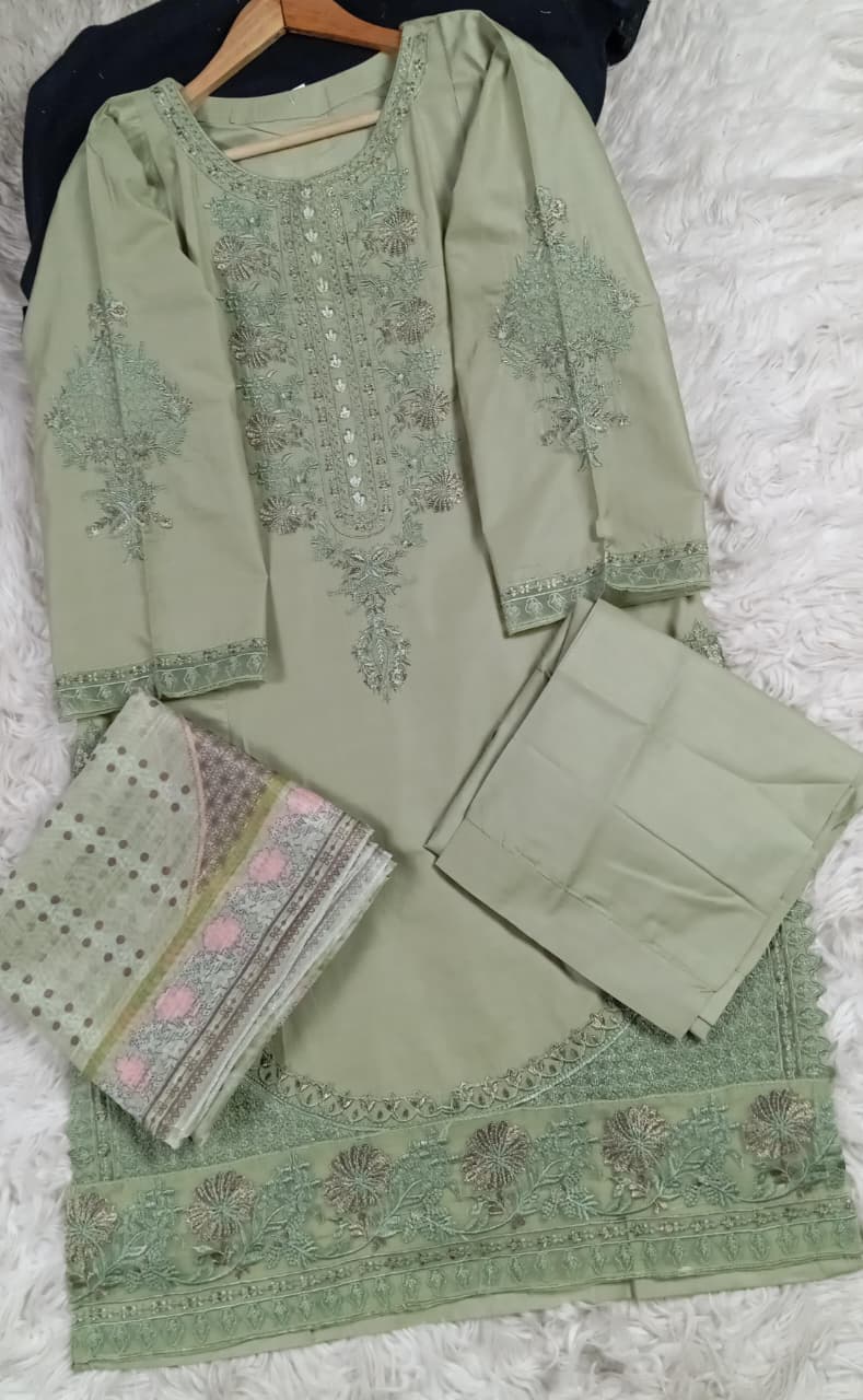 3 PIECE - EMBROIDERED LAWN SUIT