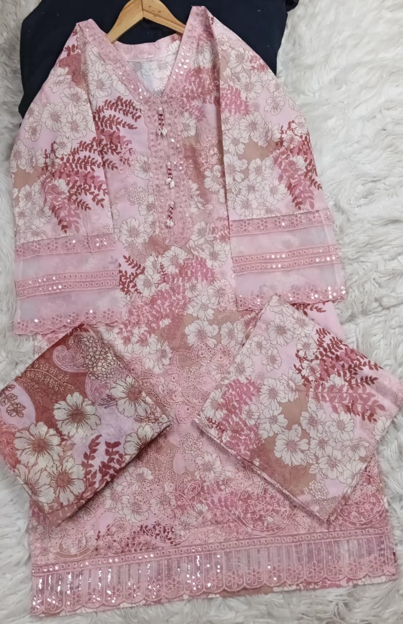 3 PIECE - EMBROIDERED LAWN SUIT