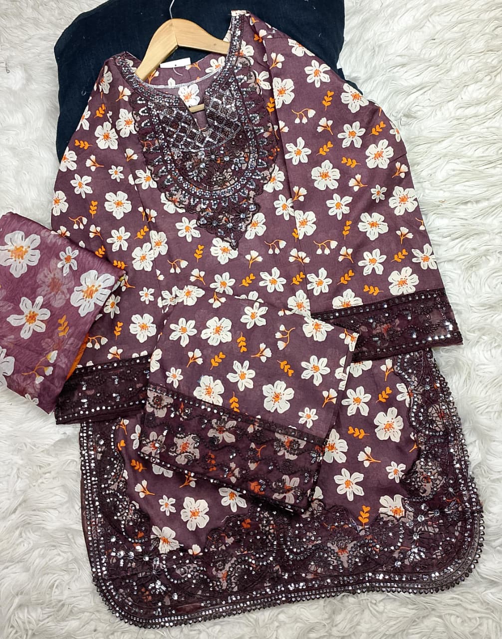 3 PIECE - EMBROIDERED LAWN SUIT