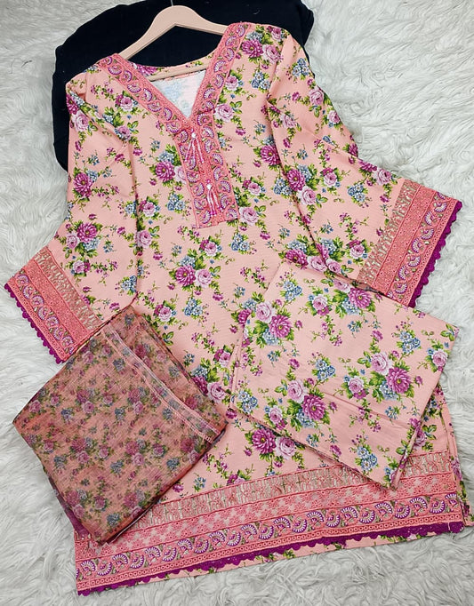 3 PIECE - EMBROIDERED LAWN SUIT