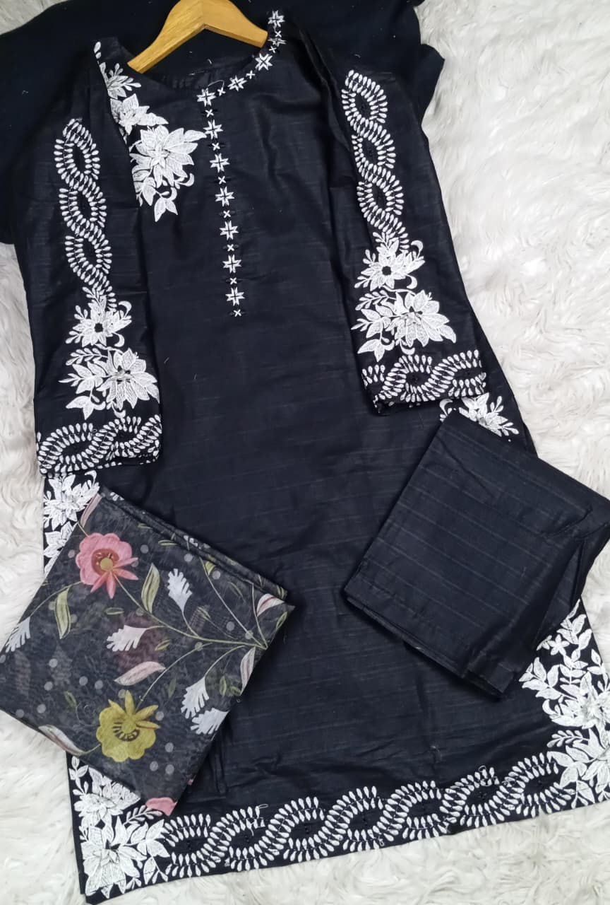 3 PIECE - EMBROIDERED LAWN SUIT