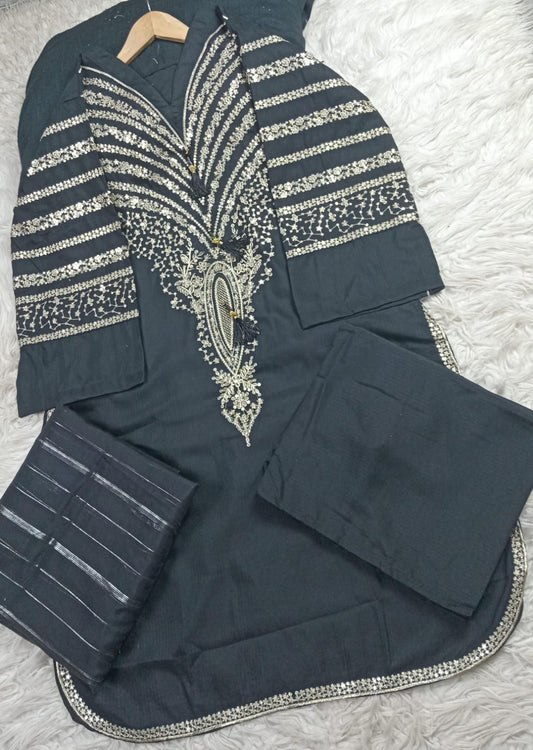 3 PIECE - EMBROIDERED LAWN SUIT