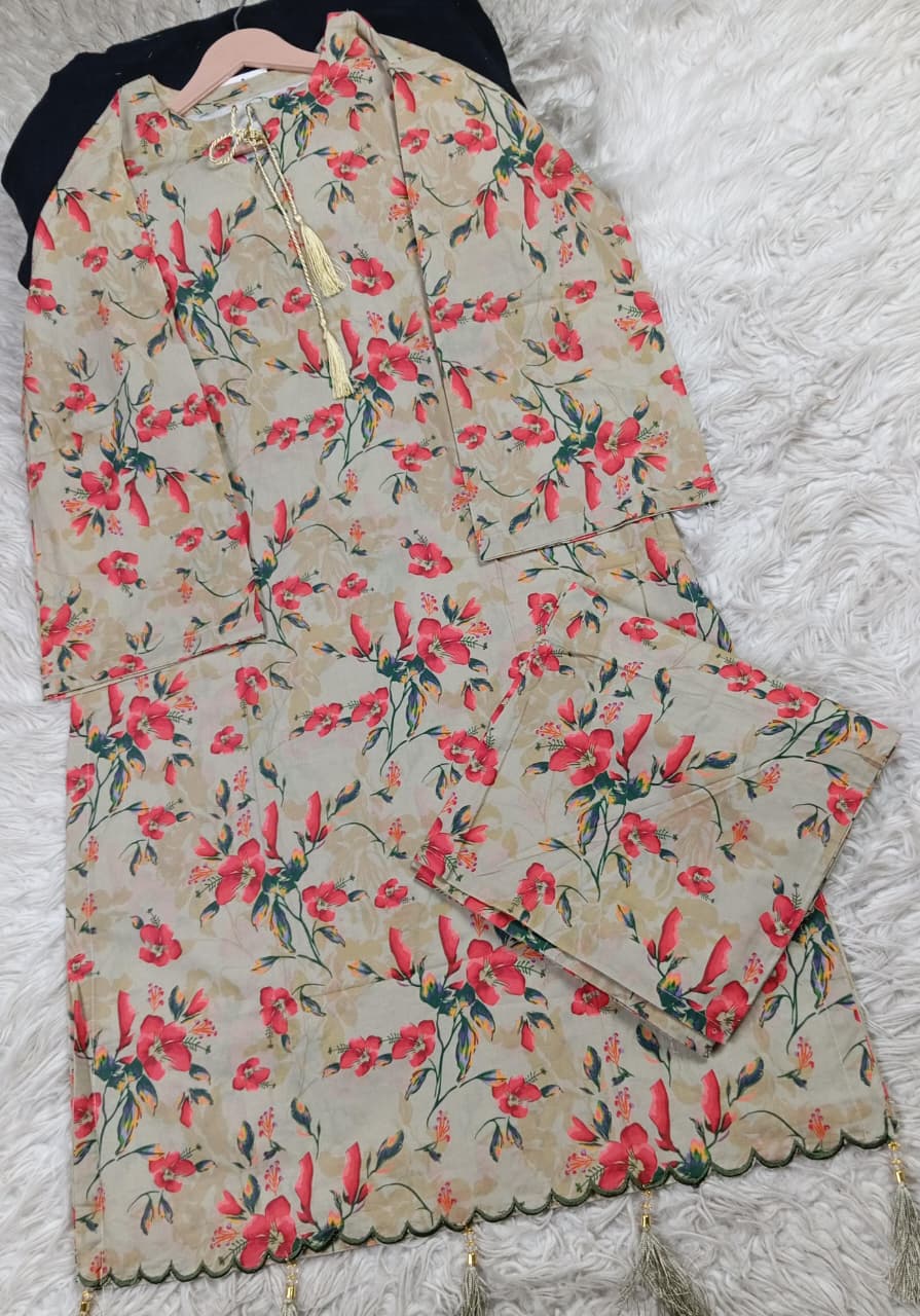 3 PIECE - EMBROIDERED LAWN SUIT